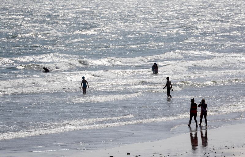 Swimmers at Portmarnock Beach. Photograph: Colin Keegan/Collins Dublin