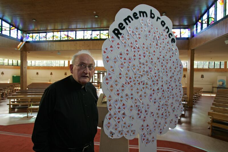 Fr Seamus Ryan told the funeral of brothers Kenneth and Paul Corbally: 'We need to face the question of how is it that these young men . . . go down the road of the big bucks to be made in the drugs trade.' Photograph: Frank Miller