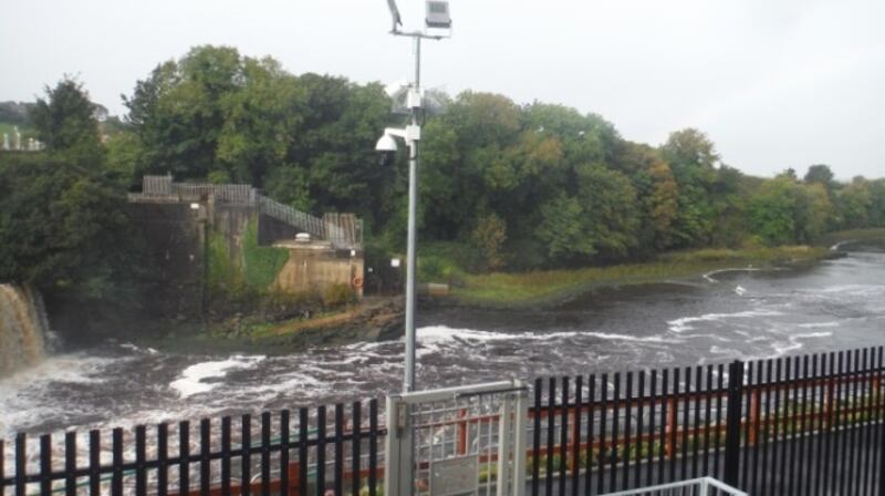 The new security system in place at Ballisodare Falls, Co Sligo.