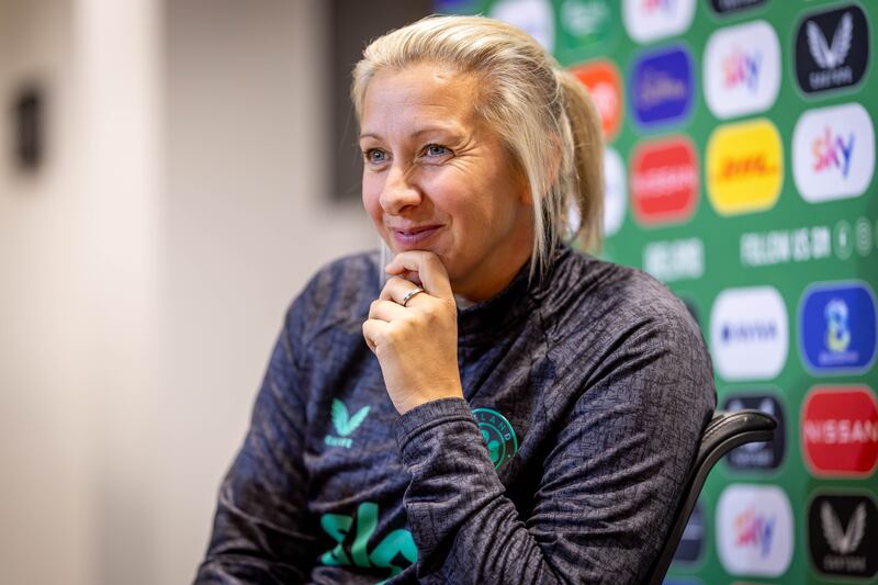 Carla Ward tackled tough questions tactfully when talking to the media on Monday. Photograph: Morgan Treacy/Inpho