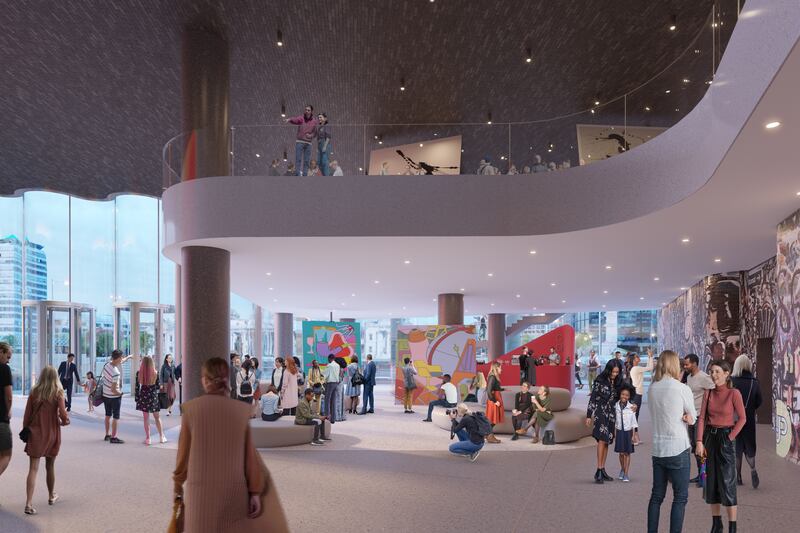 A computer-generated image of the proposed artists' exhibition space