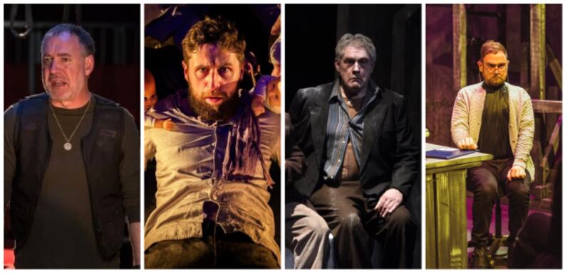 Best actor nominees Brian Doherty, Aaron Monaghan, Seamus O'Rourke and James Riordan