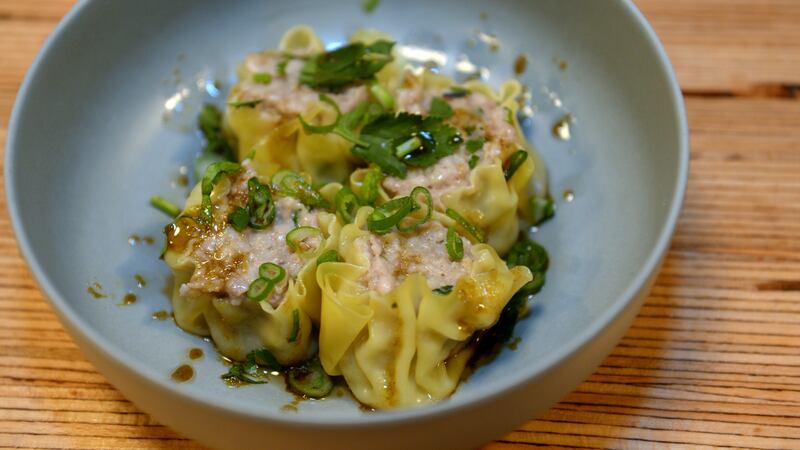 Siu Mai dumplings at Bowls on Marlborough Street. Photograph: Dara Mac Dónaill