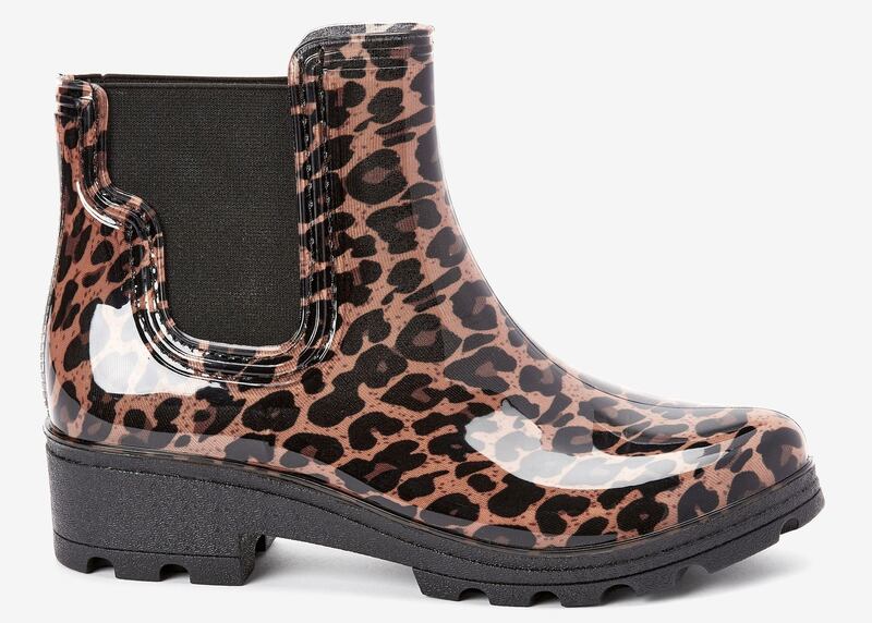 Leopard print rainboot, €40.50 from Next