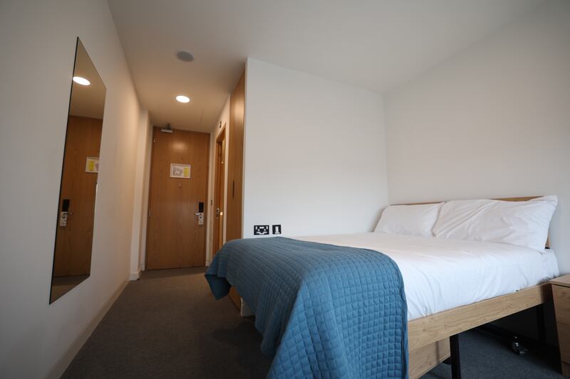 Double room. Trinity College Dublin's Printing House Square student accommodation for tourists. Photograph: Nick Bradshaw