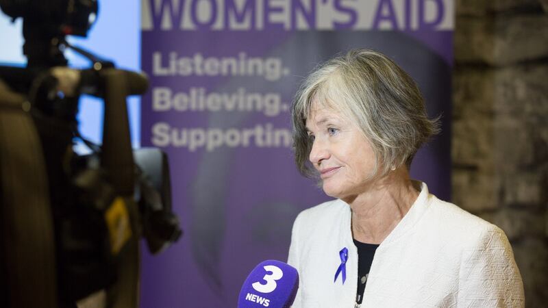 Margaret Martin (Director, Women’s Aid) at the official launch of the Women’s Aid Femicide Watch 2017. Photograph: Paul Sharp