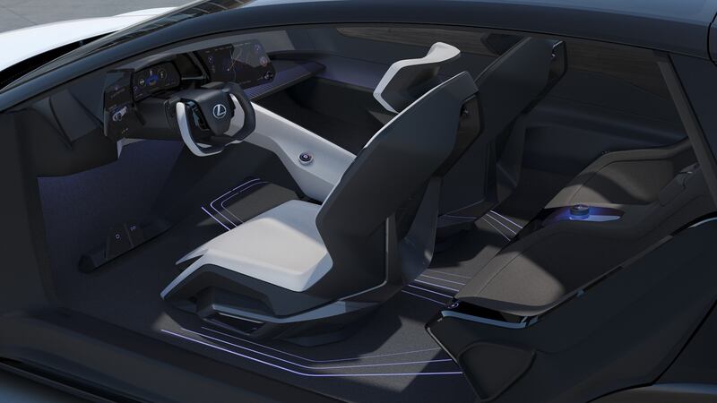 Lexus LF-Z: concept car interior, so don’t get too excited about that steering wheel