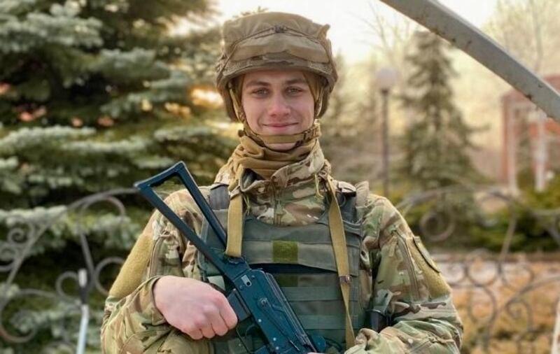 Danylo Kolyenov served in the Azov regiment of Ukraine's national guard and defended Mariupol and its Azovstal steelworks before being taken captive by Russian forces last May, Photograph courtesy of Kostyantyn Kolyenov