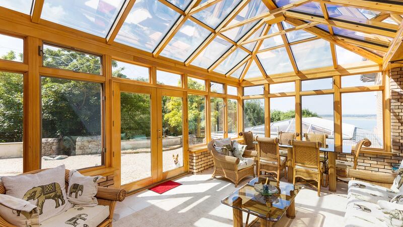The house faces south, ensuring that even in winter, the sun room – which spills out onto a barbeque terrace – is warm
