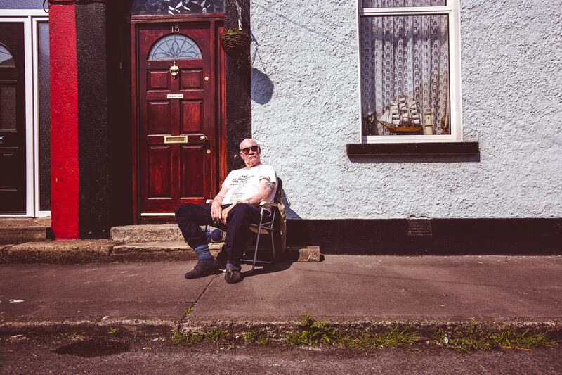 'Shoulders' Jimmy Byrne, a proud button man spent much of his life working on the Docks. Photograph: Paul Kelly