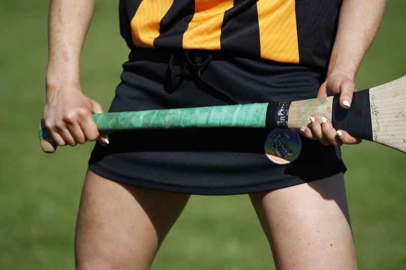 Players in their camogie skorts during the match.  Photograph: Nick Bradshaw