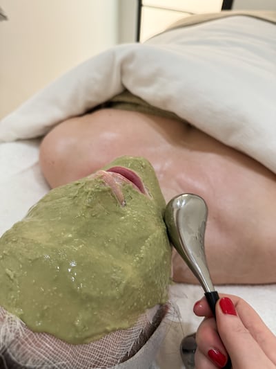 Undergoing a Biologique Recherche treatment at Base Skin, Galway