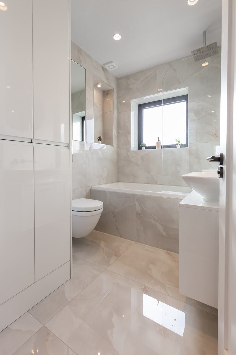 A bathroom in this extended and refurbished A-rated Dublin home