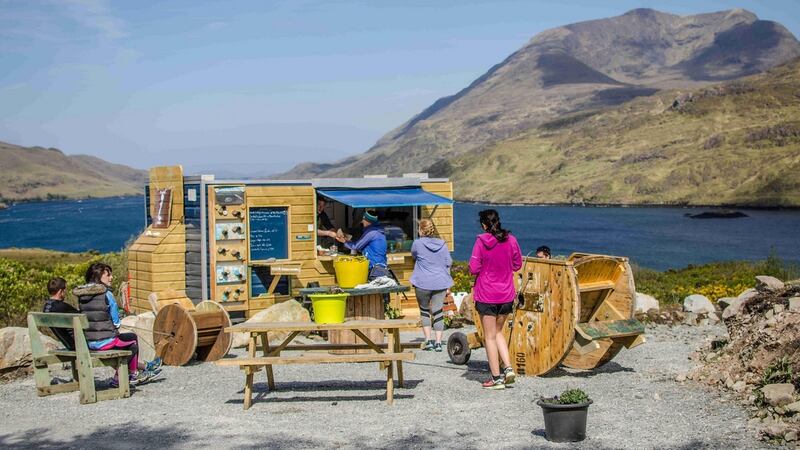 The scenic Michelin green roads will take you out to Leenane, to the Misunderstood Heron food truck, parked by the pure beauty of Killary Fjord