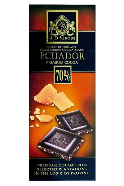 Lidl’s JD Gross contains sunflower lecithins. Emulsifiers such as  this   extend shelf life and prevents that white cloudy fur bloom from appearing