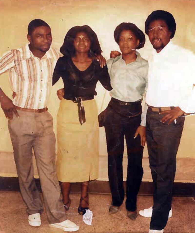 Broadwater (left) and his brother Wade (right)  in the late 1970s with their partners at the time. Photograph: Anthony Broadwater via The New York Times