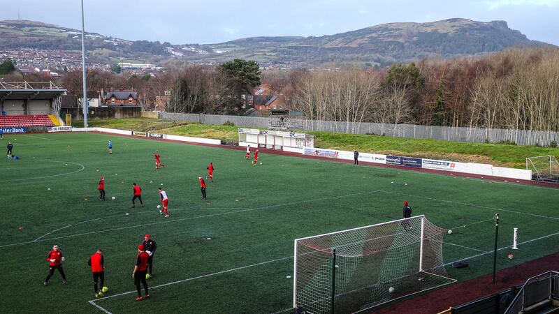 Cliftonville’s ground at Solitude in Belfast. Photograph: Brian Little/Inpho