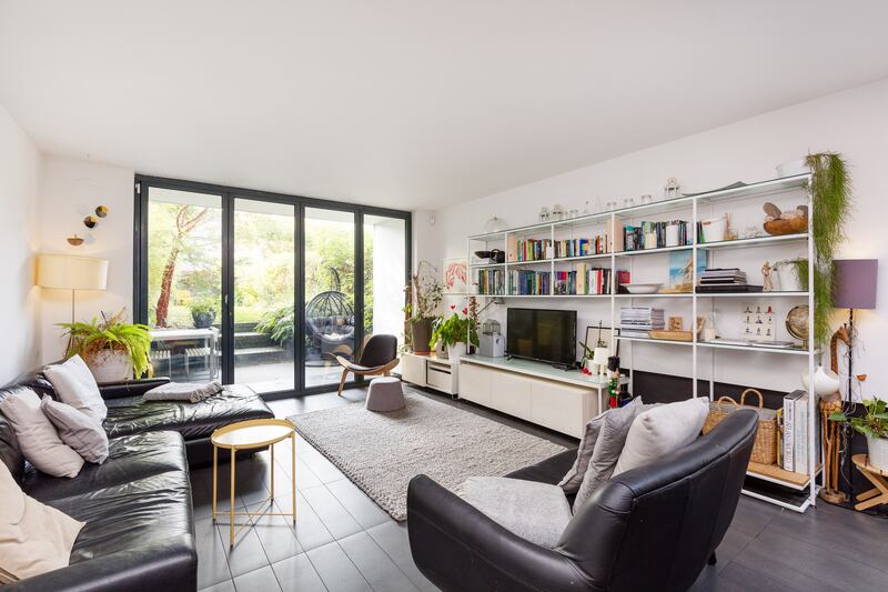 The living area is an inviting space that makes you want to kick off your shoes in front of the television