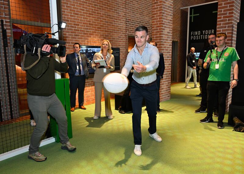 Johnny Sexton at the opening of the IRE in May, 2023. Photograph: Diarmuid Greene