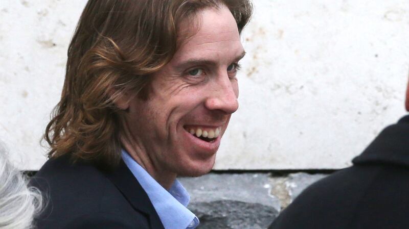 Colm Larkin (32) is pictured leaving Dublin District Court after he pleaded guilty to  breaching amendments to Health Act 1937 by leaving his residence without an excuse and refusing to give gardaí his name. Photograph: Collins Courts