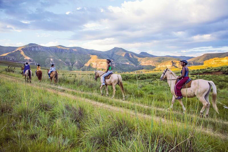 Horse riding in the Golden Gate highlands