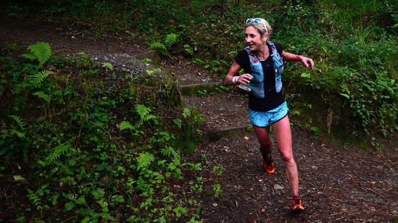 Nicola Duncan running a race in Ballyhoura in July.