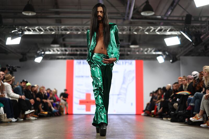Pam Hogg runway show at London Fashion Week 2023. Photograph: Henry Nicholls/AFP/Getty Images