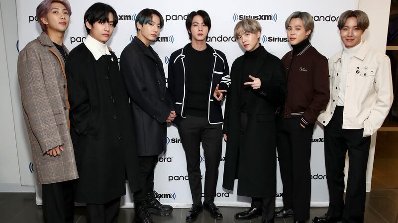 K-pop band BTS pictured in New York in February. Photograph: Cindy Ord/Getty