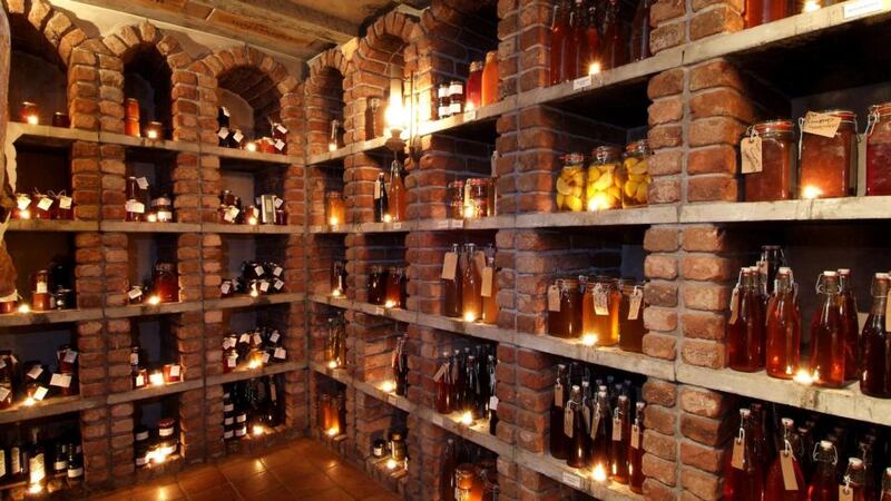 The wild foods pantry at the Strawberry Tree restaurant in Wicklow