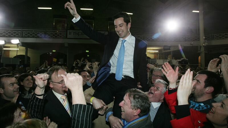 Fine Gael’s Eoghan Murphy celebrates his election in  2011. Photograph: Alan Betson