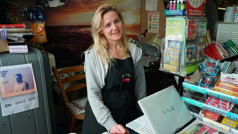Rita McInerney, a local shopkeeper, said Doonbeg natives work hard to separate business and politics. Photograph: Enda O’Dowd