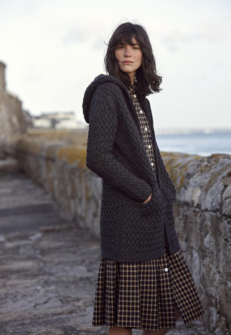 Graphite Coolquay trellis hooded coat €114.99