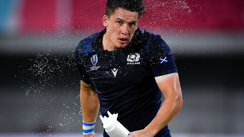 It took Scotland 74 minutes to capture the bonus point when trapped under Misaki’s ceiling. Photograph: Ashley Western/MB Media/Getty Images