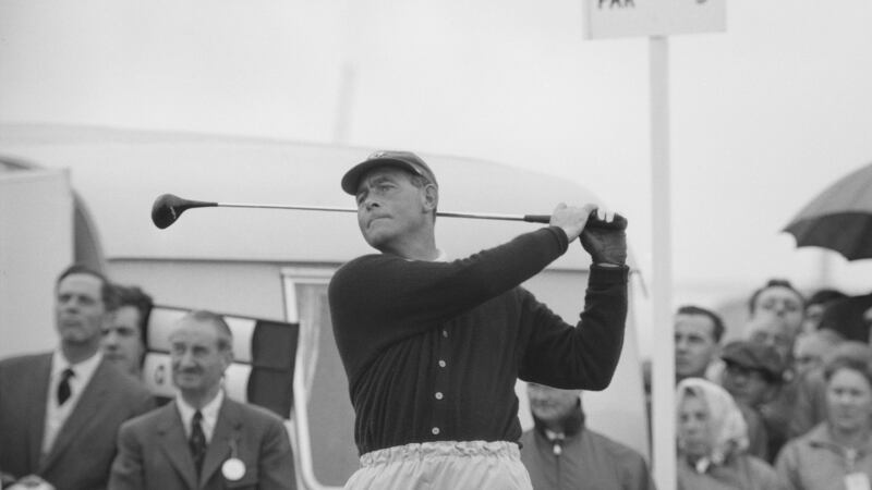 O’Connor hits a shot during the 1965 Open Championship at Hoylake. Photo: Getty Images