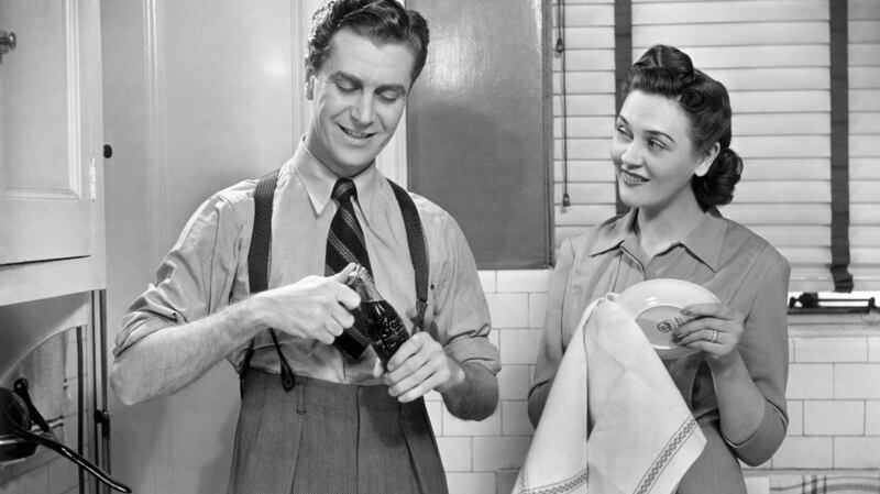 Bottle opening is such a complicated business – best get your husband to do it. Photograph: Getty