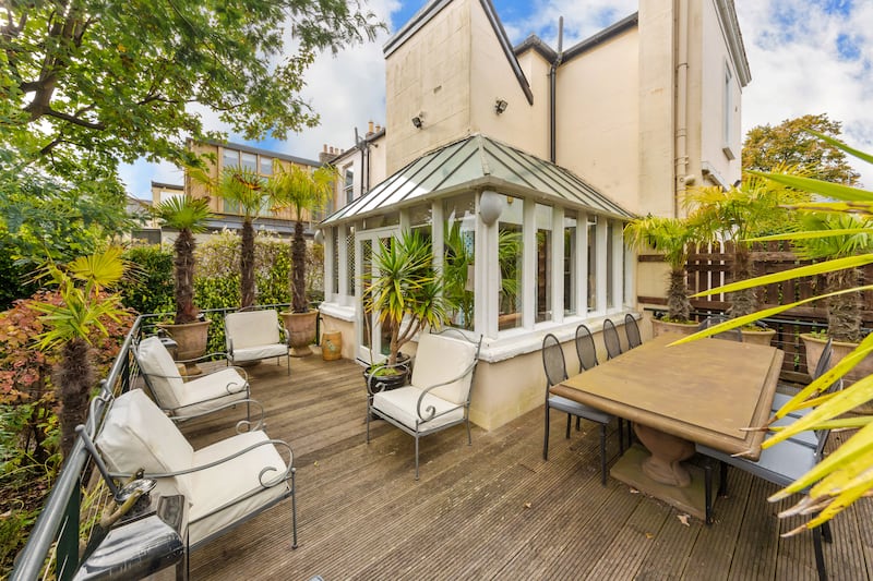 Raised deck off the sunroom