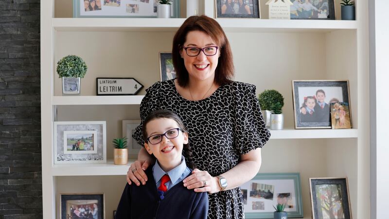 Donna Phelan from Maynooth with her eight-year-old daughter Holly who has autism. Photograph: Alan Betson
