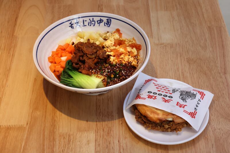 The food at Biang Biang. Photograph: Dara Mac Dónaill