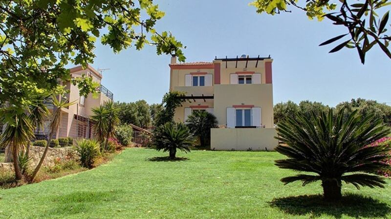 Villa at Platanias near Chania has three bedrooms and a good-sized garden plot.