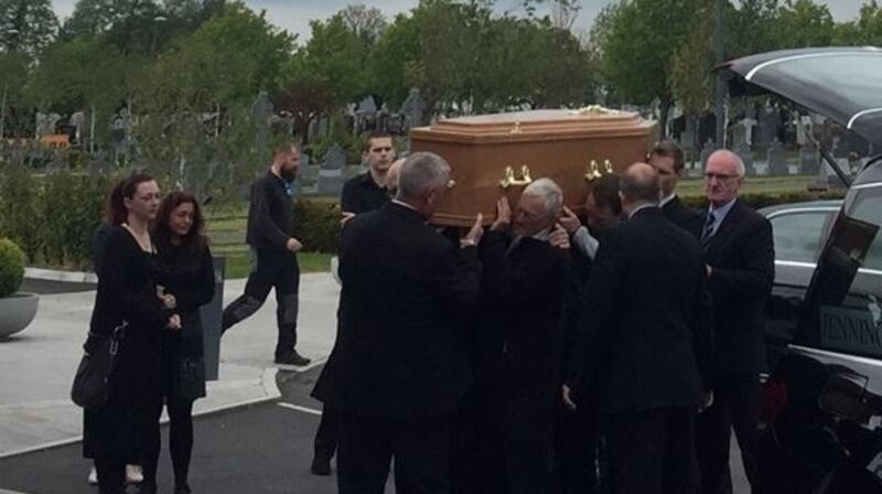 The funeral of Rafal Skóra (41) at Dardistown Crematorium, Dublin. Photograph: Ellen O’Riordan