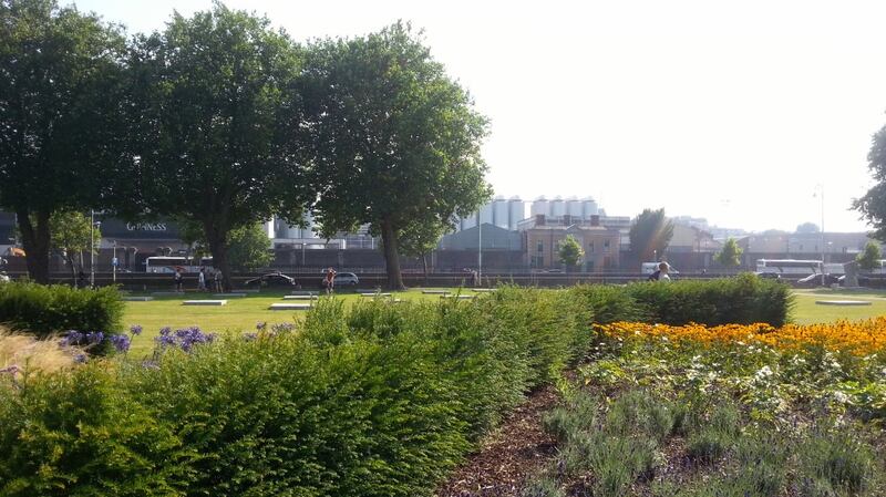 Croppies Acre, the park to the front of Collins Barracks. The upgraded park opened to the public in June of last year.