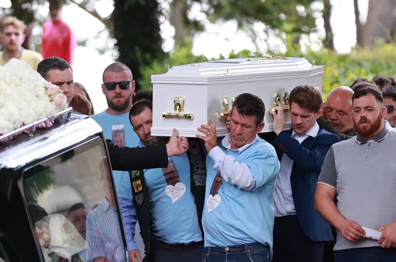 The funeral of Kiea McCann in Clones, Co. Monaghan. Photograph: Liam McBurney/PA Wire