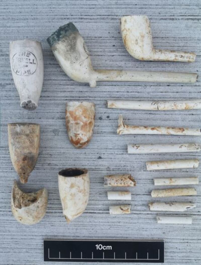 Excavated items reveal dockworkers’ political ideologies and include the Parnell MP pipe.