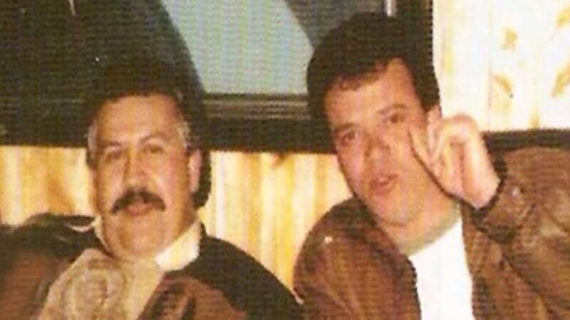 Jhon Jairo Velasquez (right) pictured with drug lord Pablo Escobar in Colombia in the 1980s.