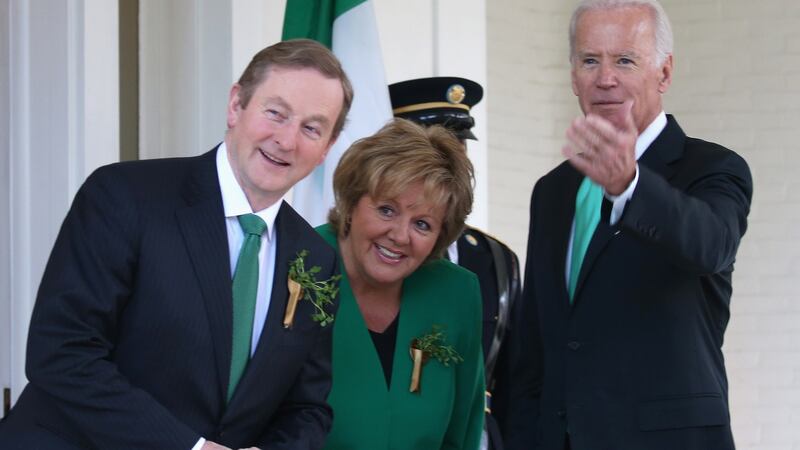 US vice-president Joe Biden meets taoiseach Enda Kenny and his wife Fionnuala in Washington, DC on March 17th, 2015. Photograph: Mark Wilson/Getty Images