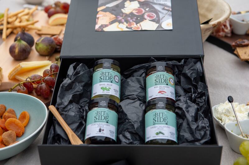 A gift box of four jellies plus a wooden serving spoon is available online for €17, plus delivery