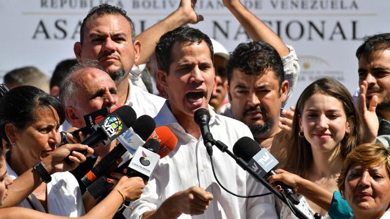 Venezuela’s national assembly president, Juan Guaido. Photograph: Yuri Cortez/AFP/Getty