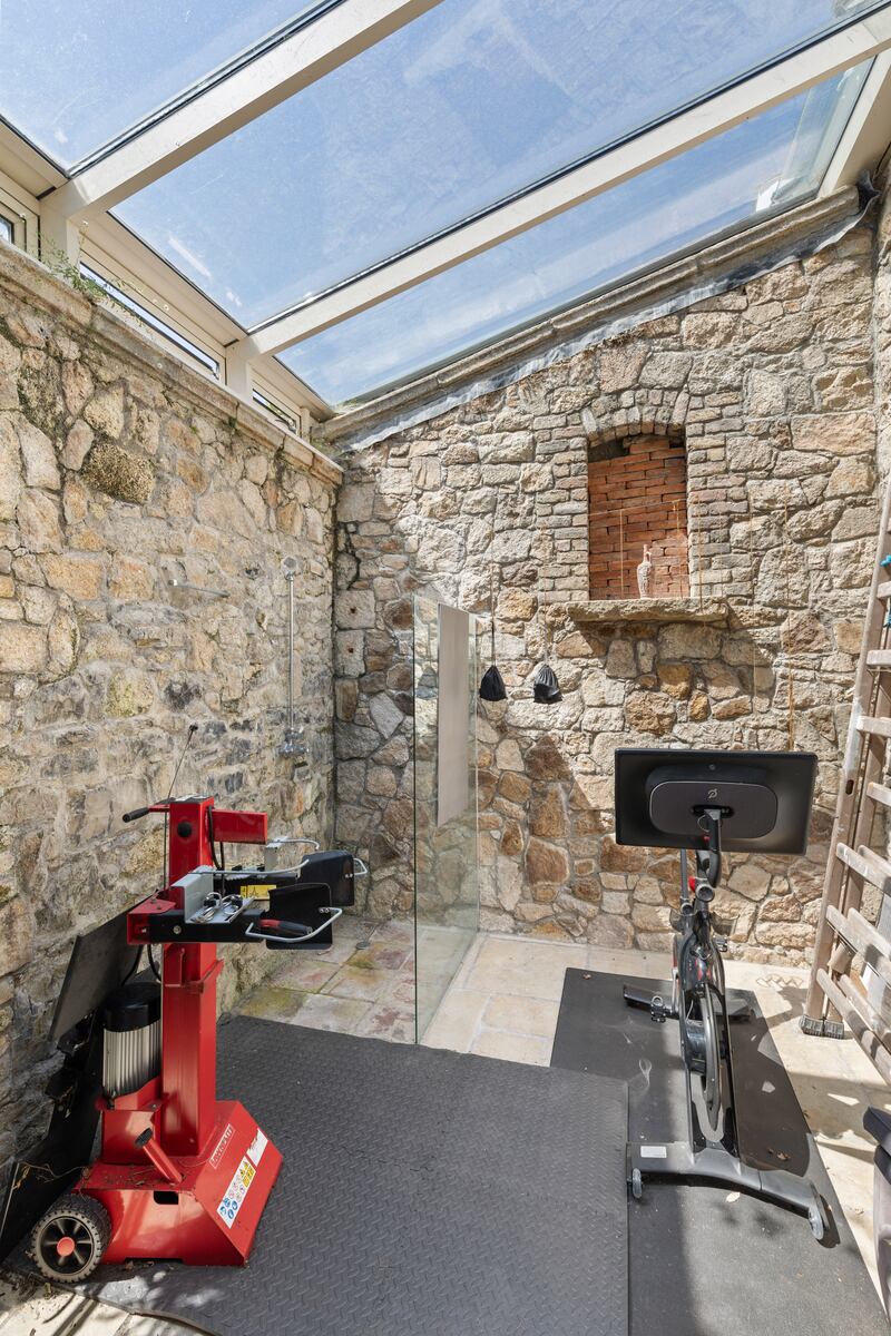 Gym in converted coach house