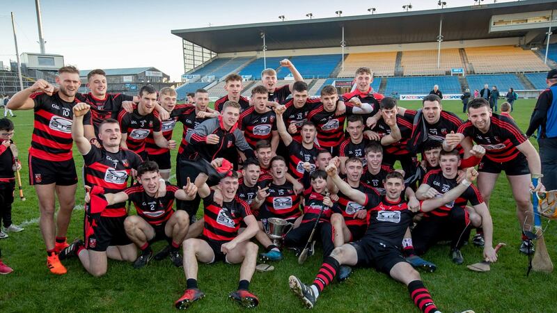 Ballygunner celebrate their Munster club SHC final win over Na Piarsaigh. Photograph: Morgan Treacy/Inpho