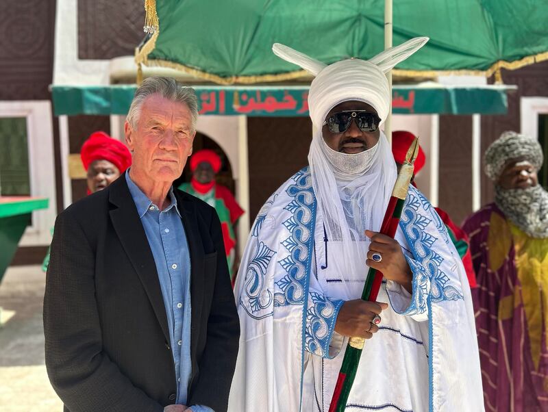 Michael Palin in Nigeria. Photograph: ITN/Channel 5 Television